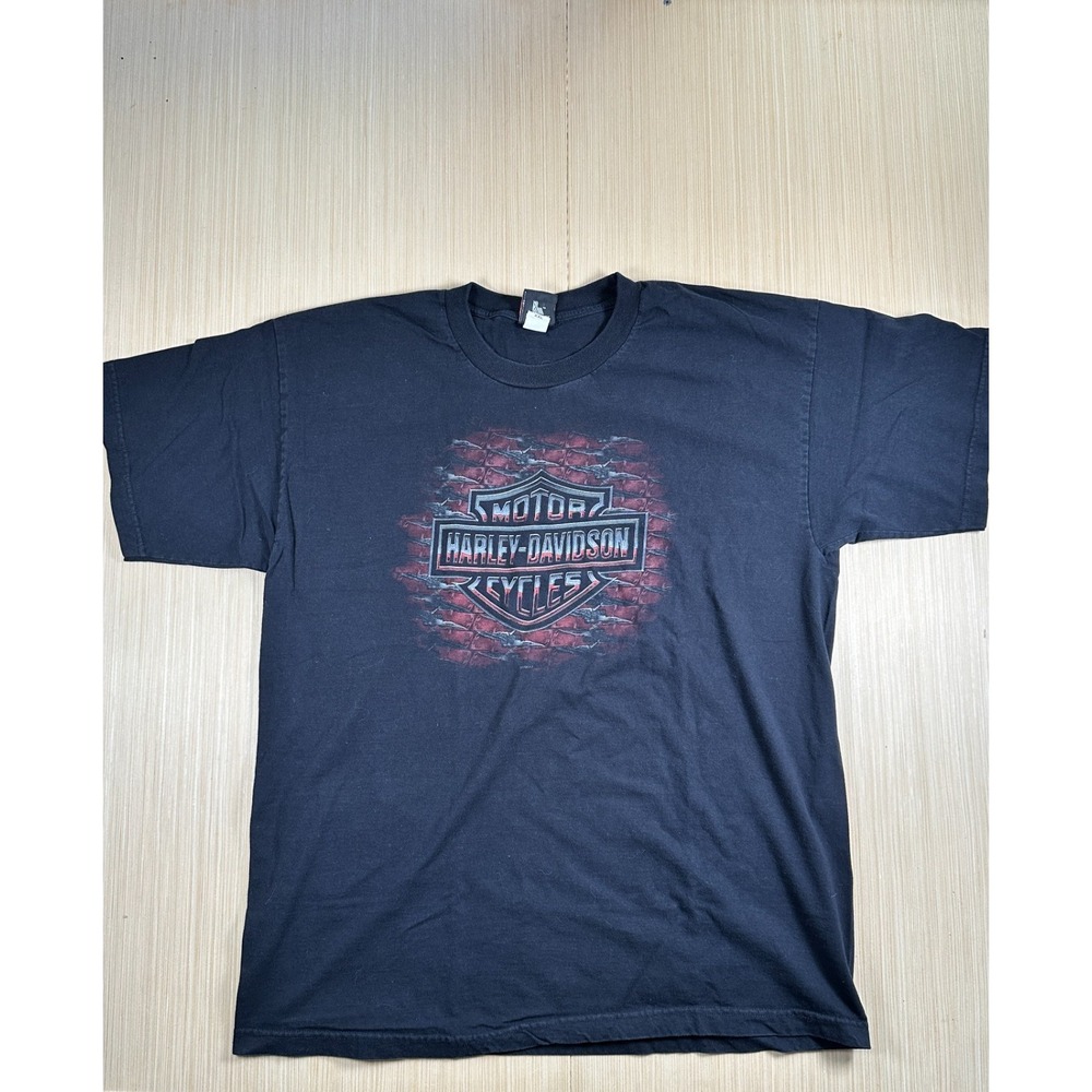 Vintage Susquehanna Valley Harley-Davidson Motorcycles T-Shirt Mens 2XL Black‎